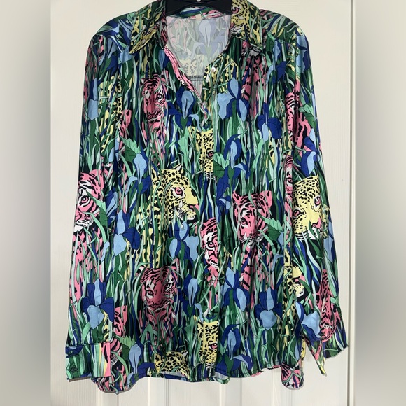 JODIFL Multicolor Animal Print Blouse🐅🐆 - Picture 1 of 6